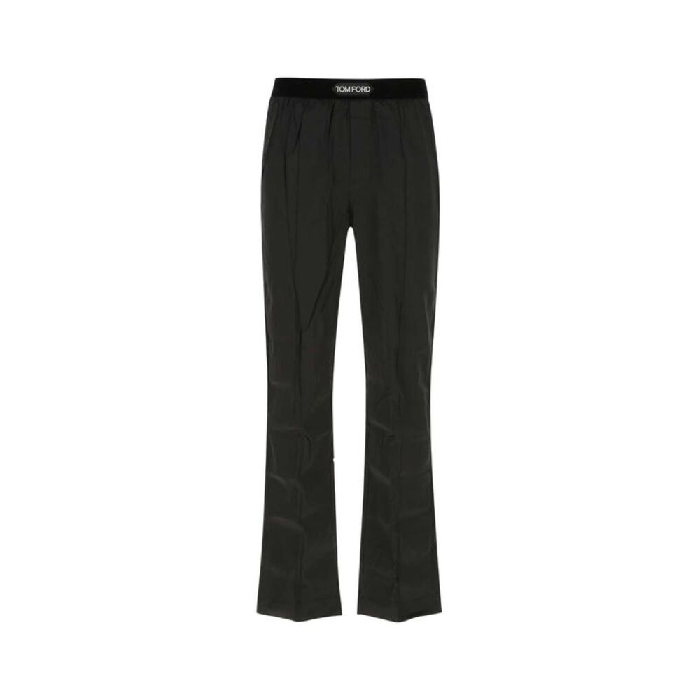 Tom Ford Men Black Stretch Satin Pyjama Pant